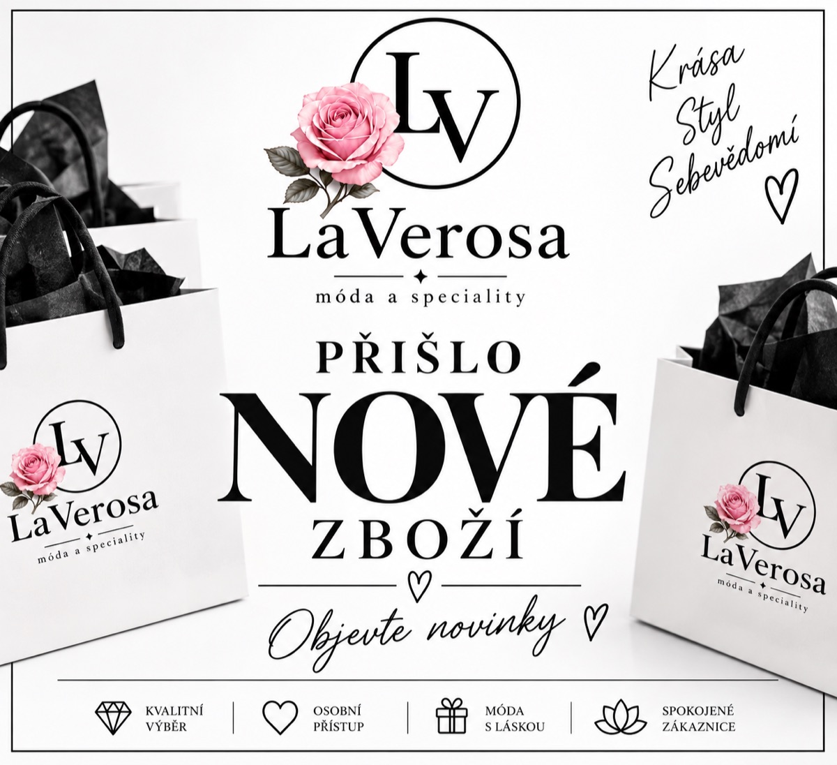 Přišlo nové zboží. Objevte novinky v LaVerosa, móda a speciality.